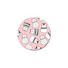 Cute Cats Cartoon Seamless-pattern Golf Ball Marker (10 Pack) by Vaneshart