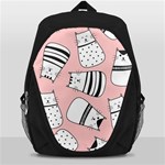 Cute Cats Cartoon Seamless-pattern Backpack Bag Front