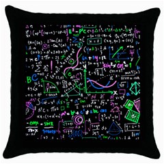 Math-linear-mathematics-education-circle-background Throw Pillow Case (black) by Vaneshart