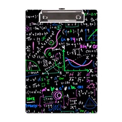 Math-linear-mathematics-education-circle-background A5 Acrylic Clipboard by Vaneshart