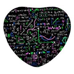 Math-linear-mathematics-education-circle-background Heart Glass Fridge Magnet (4 Pack) by Vaneshart