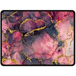 Pink Texture Resin Two Sides Fleece Blanket (Large) 80 x60  Blanket Back