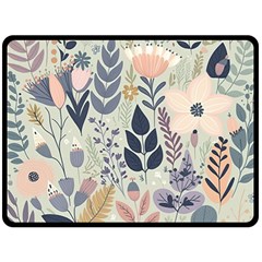 Flower Floral Pastel Fleece Blanket (large) by Vaneshop