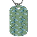 Fishes Pattern Background Theme Dog Tag (Two Sides) Back