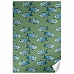 Fishes Pattern Background Theme Canvas 20  X 30  by Vaneshop