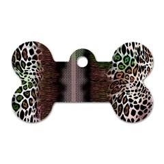 Leopard Animal Shawl Honeycomb Dog Tag Bone (two Sides) by Vaneshop