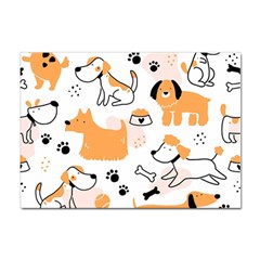 Seamless Pattern Of Cute Dog Puppy Cartoon Funny And Happy Sticker A4 (10 Pack) by Wav3s