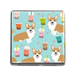 Welsh Corgi Boba Tea Bubble Cute Kawaii Dog Breed Memory Card Reader (square 5 Slot) by Wav3s