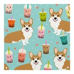 Welsh Corgi Boba Tea Bubble Cute Kawaii Dog Breed Banner and Sign 3  x 3  Front