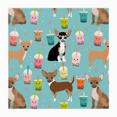 Chihuahua Bubble Kawaii Boba Tea Cute Dog Medium Glasses Cloth (2 Sides) by Wav3s