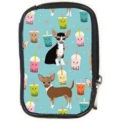 Chihuahua Bubble Kawaii Boba Tea Cute Dog Compact Camera Leather Case by Wav3s