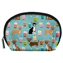 Chihuahua Bubble Kawaii Boba Tea Cute Dog Accessory Pouch (large) by Wav3s