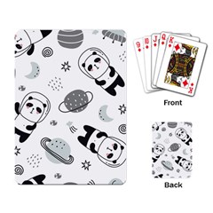 Panda Floating In Space And Star Playing Cards Single Design (rectangle) by Wav3s