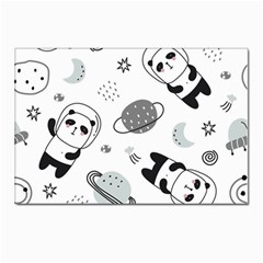 Panda Floating In Space And Star Postcard 4 x 6  (pkg Of 10) by Wav3s