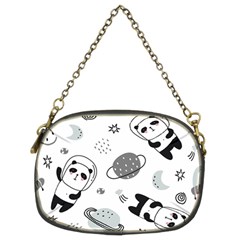 Panda Floating In Space And Star Chain Purse (two Sides) by Wav3s