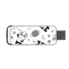 Panda Floating In Space And Star Portable Usb Flash (two Sides) by Wav3s