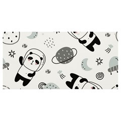 Panda Floating In Space And Star Banner And Sign 8  X 4  by Wav3s