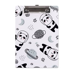 Panda Floating In Space And Star A5 Acrylic Clipboard by Wav3s