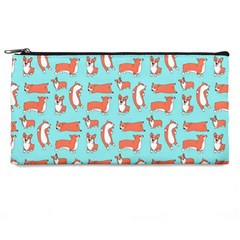 Corgis On Teal Pencil Case by Wav3s