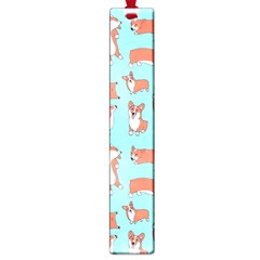 Corgis On Teal Large Book Marks by Wav3s