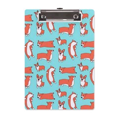 Corgis On Teal A5 Acrylic Clipboard by Wav3s