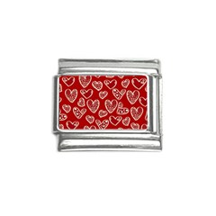 Vector Seamless Pattern Of Hearts With Valentine s Day Italian Charm (9mm) by Wav3s