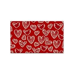 Vector Seamless Pattern Of Hearts With Valentine s Day Sticker (rectangular) by Wav3s