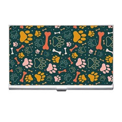 Dog Paw Colorful Fabrics Digitally Business Card Holder by Wav3s