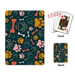 Dog Paw Colorful Fabrics Digitally Playing Cards Single Design (rectangle) by Wav3s