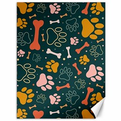 Dog Paw Colorful Fabrics Digitally Canvas 36  X 48  by Wav3s