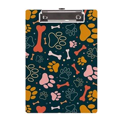 Dog Paw Colorful Fabrics Digitally A5 Acrylic Clipboard by Wav3s