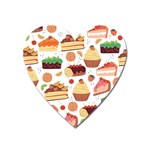 Seamless Pattern Hand Drawing Cartoon Dessert And Cake Heart Magnet Front