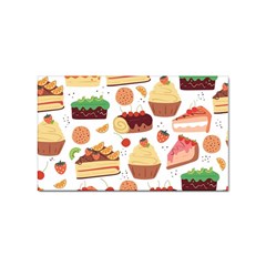 Seamless Pattern Hand Drawing Cartoon Dessert And Cake Sticker Rectangular (100 Pack) by Wav3s