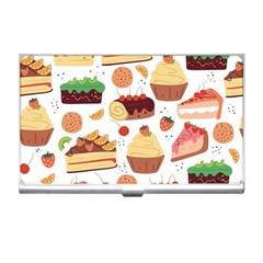 Seamless Pattern Hand Drawing Cartoon Dessert And Cake Business Card Holder by Wav3s