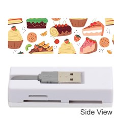 Seamless Pattern Hand Drawing Cartoon Dessert And Cake Memory Card Reader (stick) by Wav3s