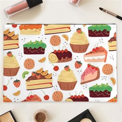 Seamless Pattern Hand Drawing Cartoon Dessert And Cake Cosmetic Bag (xxl) by Wav3s