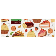 Seamless Pattern Hand Drawing Cartoon Dessert And Cake Banner And Sign 9  X 3  by Wav3s