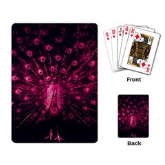 Peacock Pink Black Feather Abstract Playing Cards Single Design (rectangle) by Wav3s