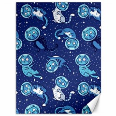 Cat Spacesuit Space Suit Astronaut Pattern Canvas 36  X 48  by Wav3s