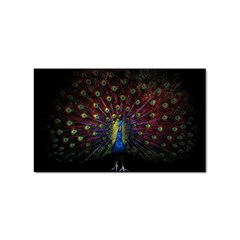 Peacock Feathers Sticker (rectangular) by Wav3s