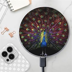 Peacock Feathers Wireless Fast Charger(white) by Wav3s