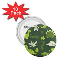 Cute Dinosaur Pattern 1 75  Buttons (10 Pack) by Wav3s