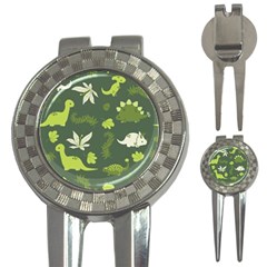 Cute Dinosaur Pattern 3-in-1 Golf Divots by Wav3s