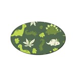 Cute Dinosaur Pattern Sticker Oval (100 pack) Front