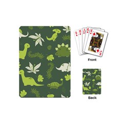 Cute Dinosaur Pattern Playing Cards Single Design (mini) by Wav3s