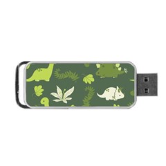 Cute Dinosaur Pattern Portable Usb Flash (one Side) by Wav3s