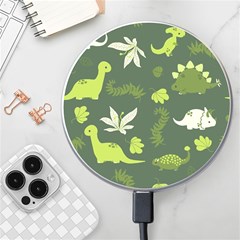 Cute Dinosaur Pattern Wireless Fast Charger(white) by Wav3s