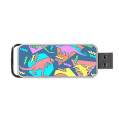 Dinosaur Pattern Portable Usb Flash (two Sides) by Wav3s