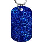 Blue Bubbles Abstract Dog Tag (Two Sides) Front