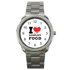 I Love Gourmet Food Sport Metal Watch by ilovewhateva